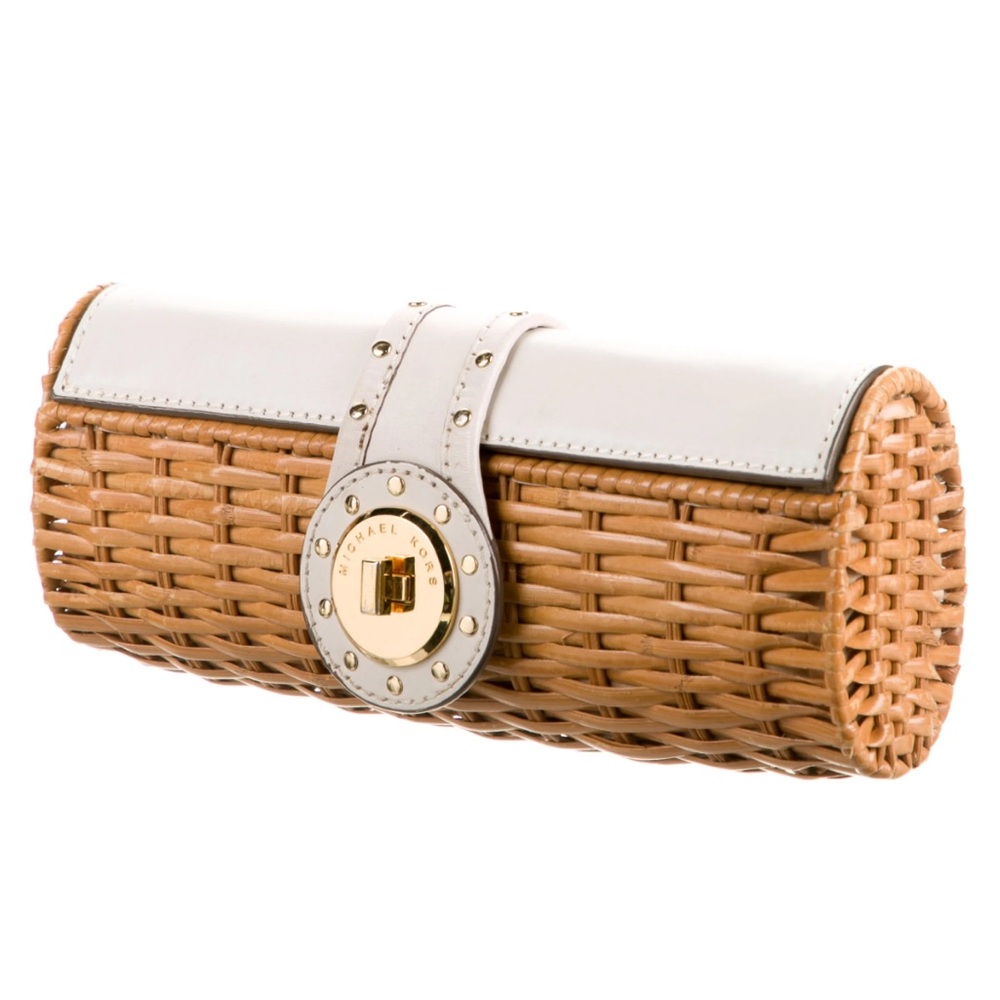 Michael Kors Leather Trim Clutch Bag